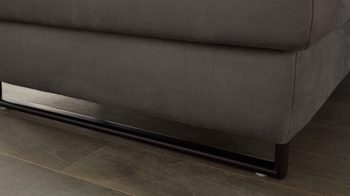 Ecksofa modulmaster aus Stoff in Anthrazit Modulmaster MM-ZE1147 - Ecksofa anthrazitfarbener Stoffbezug Deluxe & schwarze Metallfüße - Stellfläche ca. 266 x 227 cm