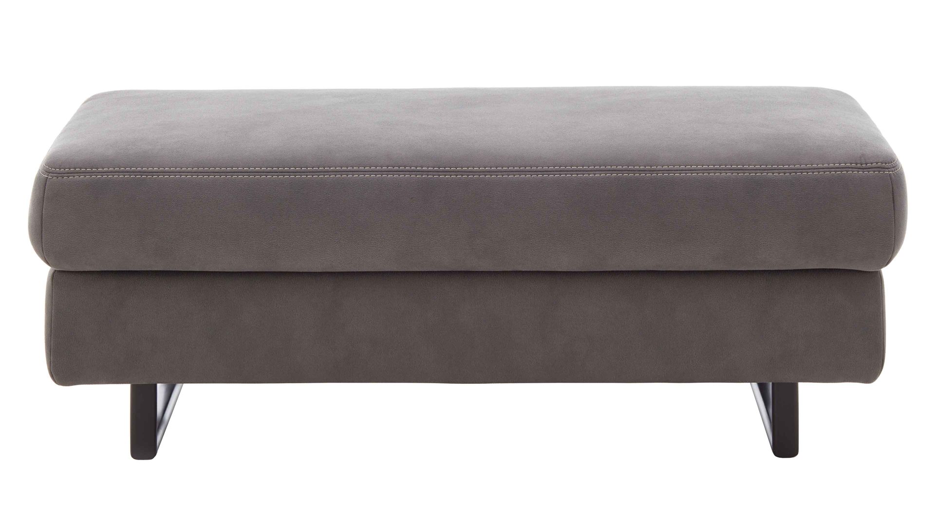 Funktionshocker modulmaster aus Stoff in Anthrazit Modulmaster MM-ZE1147 - XXL-Funktionshocker anthrazitfarbener Stoffbezug Deluxe & schwarze Metallfüße - ca. 132 x 67 cm