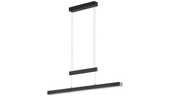 Pendelleuchte Trio lighting for you aus Metall in Schwarz TRIO Leuchten Serie Trajan Mattschwarz & Messing - Länge ca. 151 cm