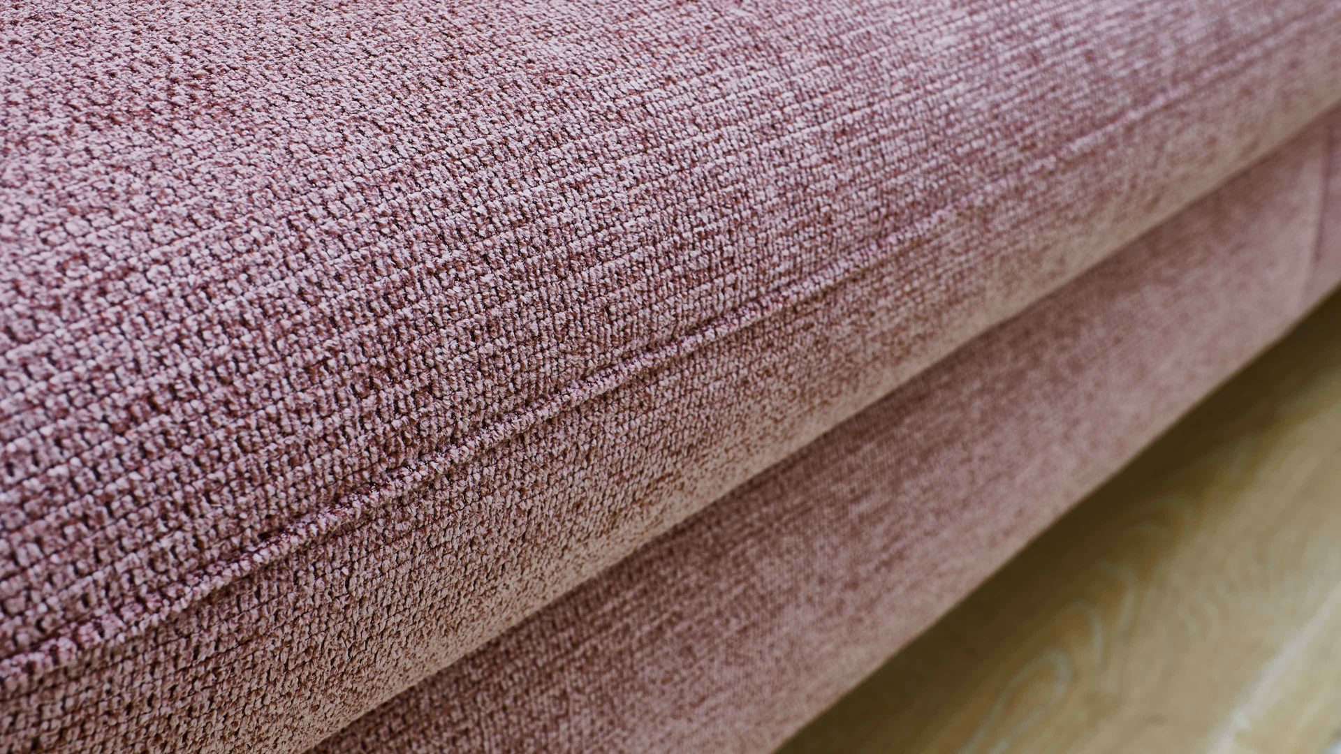 Ecksofa modulmaster aus Stoff in Rosa Modulmaster MM-ZE1130 - Ecksofa rosé Webstoff Famosa wine & schwarze Alufüße - Stellfläche ca. 270 x 194 cm