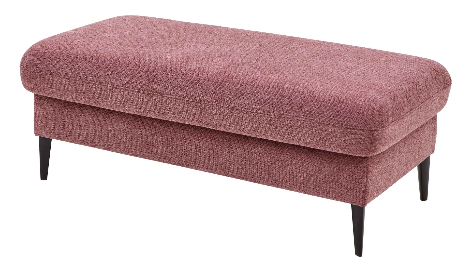 Funktionshocker modulmaster aus Stoff in Rosa Modulmaster MM-ZE1130 - XXL-Funktionshocker rosé Webstoff Famosa wine & schwarze Alufüße - ca. 130 x 65 cm