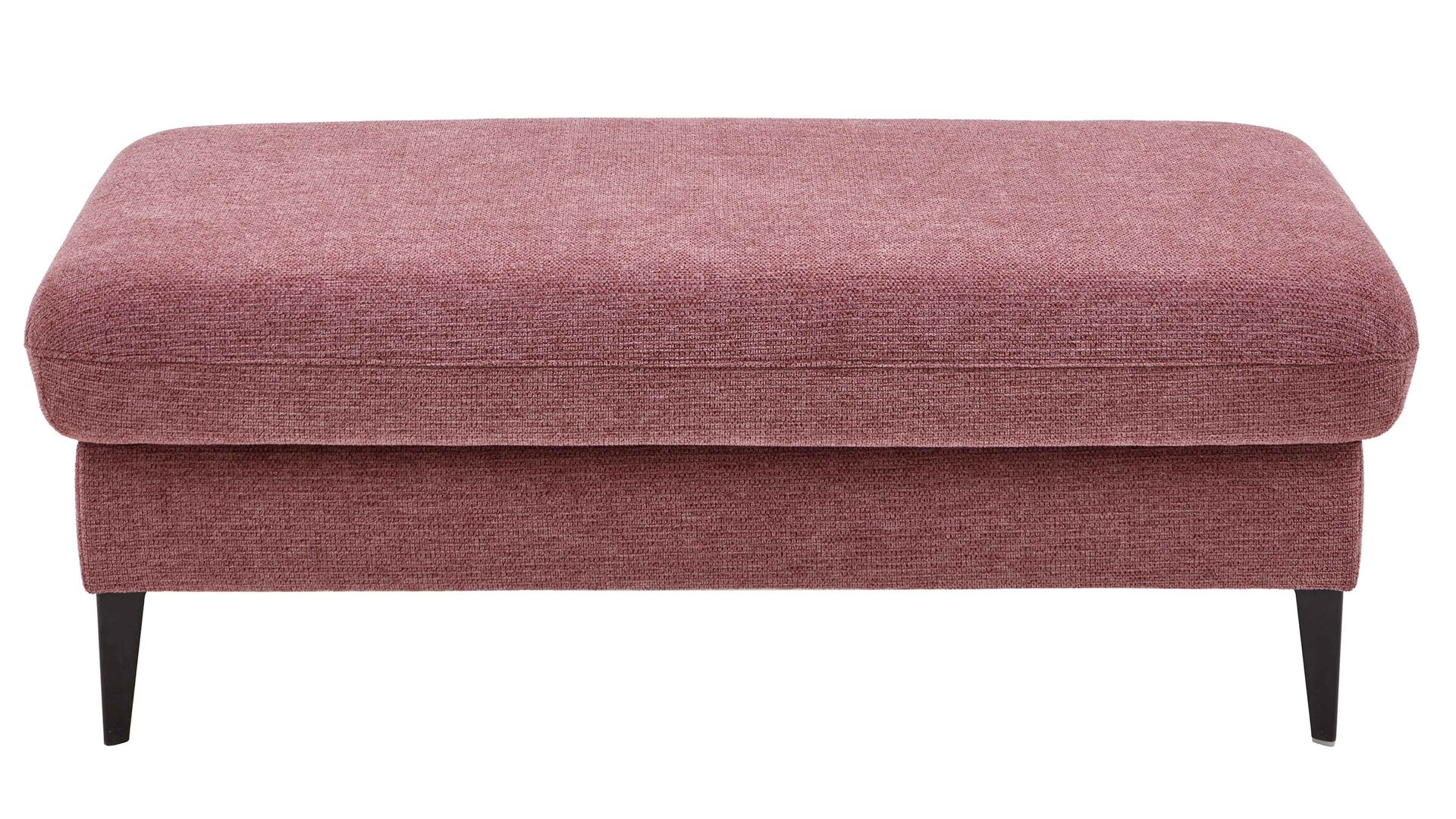 Funktionshocker modulmaster aus Stoff in Rosa Modulmaster MM-ZE1130 - XXL-Funktionshocker rosé Webstoff Famosa wine & schwarze Alufüße - ca. 130 x 65 cm