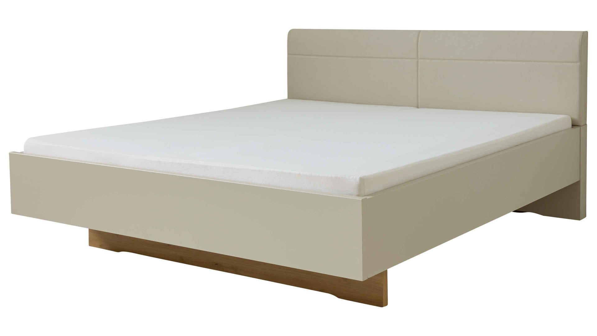 Komplettzimmer Interliving aus Holz in Hellgrau Interliving Schlafzimmer Serie 1026 – Komplettzimmer 003 Champagner & Eiche bianco - vierteilig