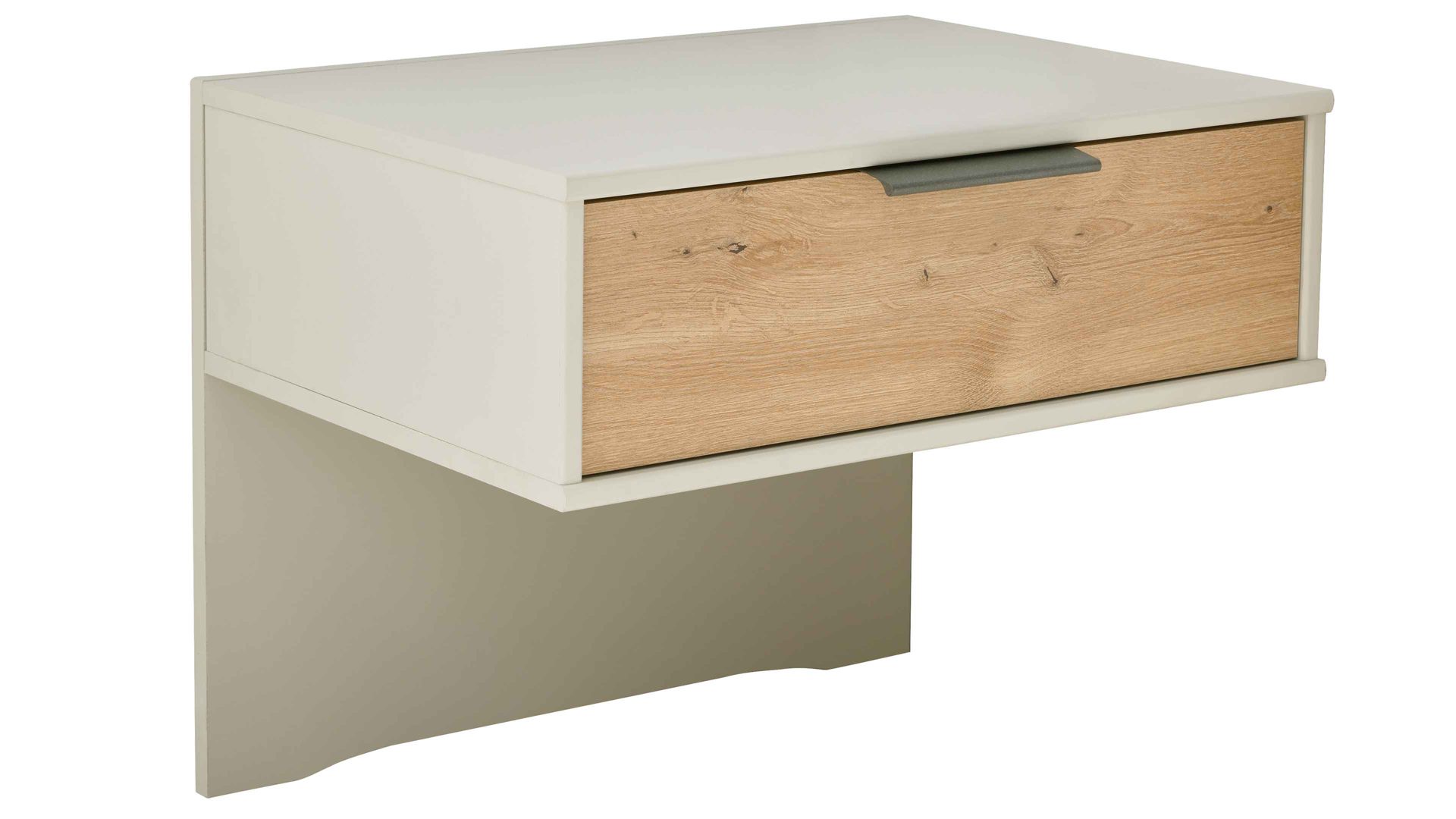 Nachtkommode Interliving aus Holz in Holzfarben Interliving Schlafzimmer Serie 1026 – Nachtkonsolen-Set 154 Eiche bianco & Champagner - zweiteilig