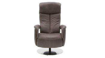 Relaxsessel modulmaster aus Stoff in Dunkelbraun Modulmaster MM-MP1063 - Relaxsessel 1DRF nougatfarbene Mikrofaser Saddle & Tellerfuß