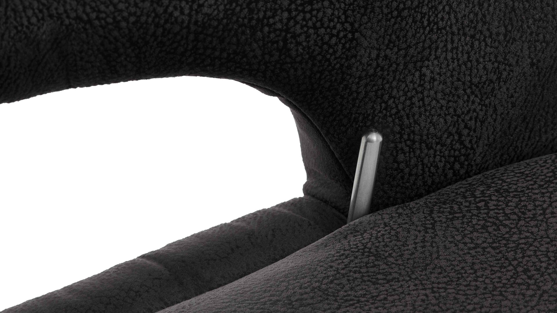 Relaxsessel modulmaster aus Stoff in Anthrazit Modulmaster MM-MP1063 - Relaxsessel 1DRF anthrazitfarbene Mikrofaser Saddle & Chrom-Tellerfuß