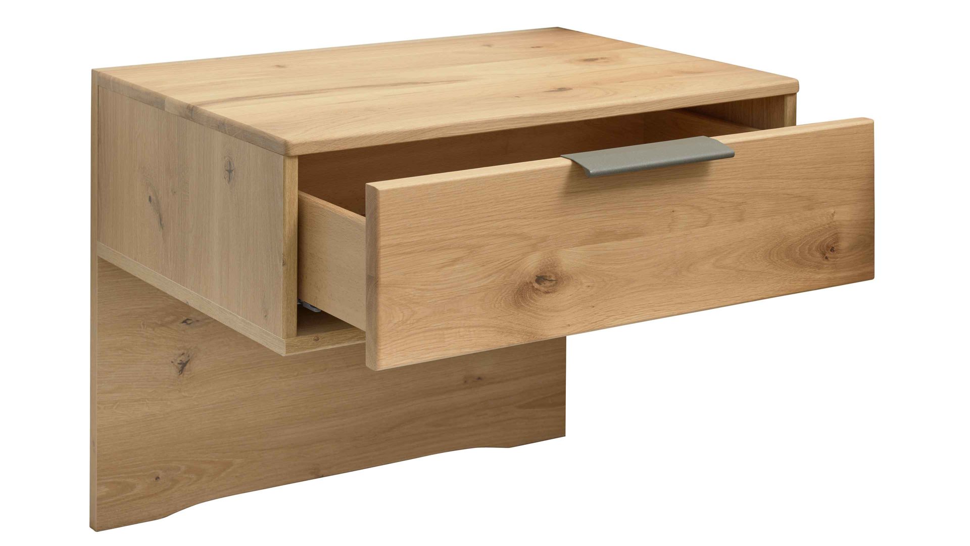 Nachtkommode Interliving aus Holz in Holzfarben Interliving Schlafzimmer Serie 1027 – Nachtkonsolen-Set 301 Eiche bianco - zweiteilig