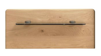 Paneel Interliving aus Holz in Holzfarben Interliving Schlafzimmer Serie 1027 – Paneel Eiche bianco & Rauchglas - ca. 60 x 27 cm
