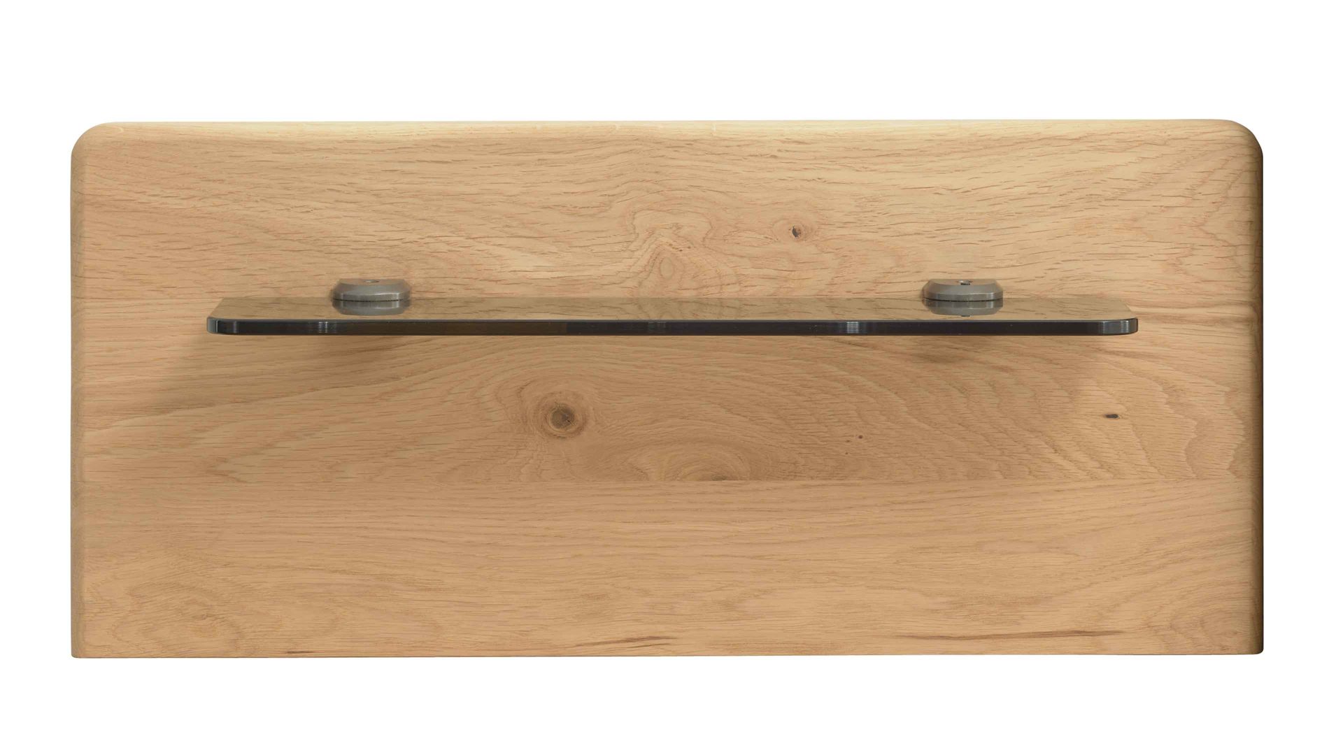 Paneel Interliving aus Holz in Holzfarben Interliving Schlafzimmer Serie 1027 – Paneel Eiche bianco & Rauchglas - ca. 60 x 27 cm
