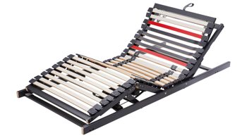 Lattenrost Interliving aus Holz in Anthrazit Interliving Lattenrost Serie 1950 - V6581 Kabel & zwei Motoren – Liegefläche ca. 90 x 200 cm