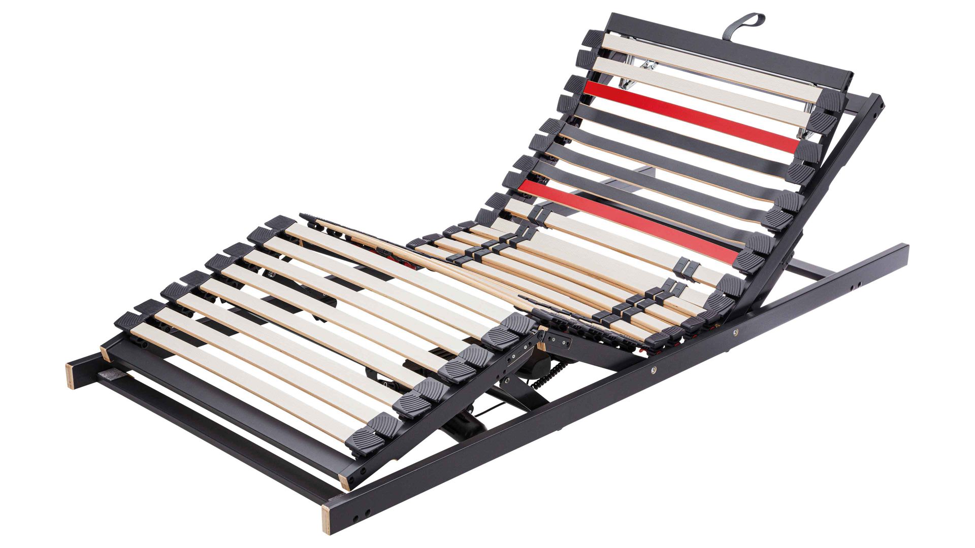 Lattenrost Interliving aus Holz in Anthrazit Interliving Lattenrost Serie 1950 mit Funksteuerung Funk & zwei Motoren – Liegefläche ca. 100 x 200 cm