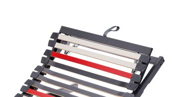 Lattenrost Interliving aus Holz in Anthrazit Interliving Lattenrost Serie 1950 - V6581 Kabel & zwei Motoren – Liegefläche ca. 90 x 200 cm