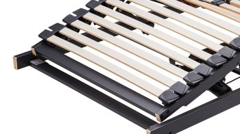 Lattenrost Interliving aus Holz in Anthrazit Interliving Lattenrost Serie 1950 mit zwei Motoren Kabel & zwei Motoren – Liegefläche ca. 80 x 200 cm