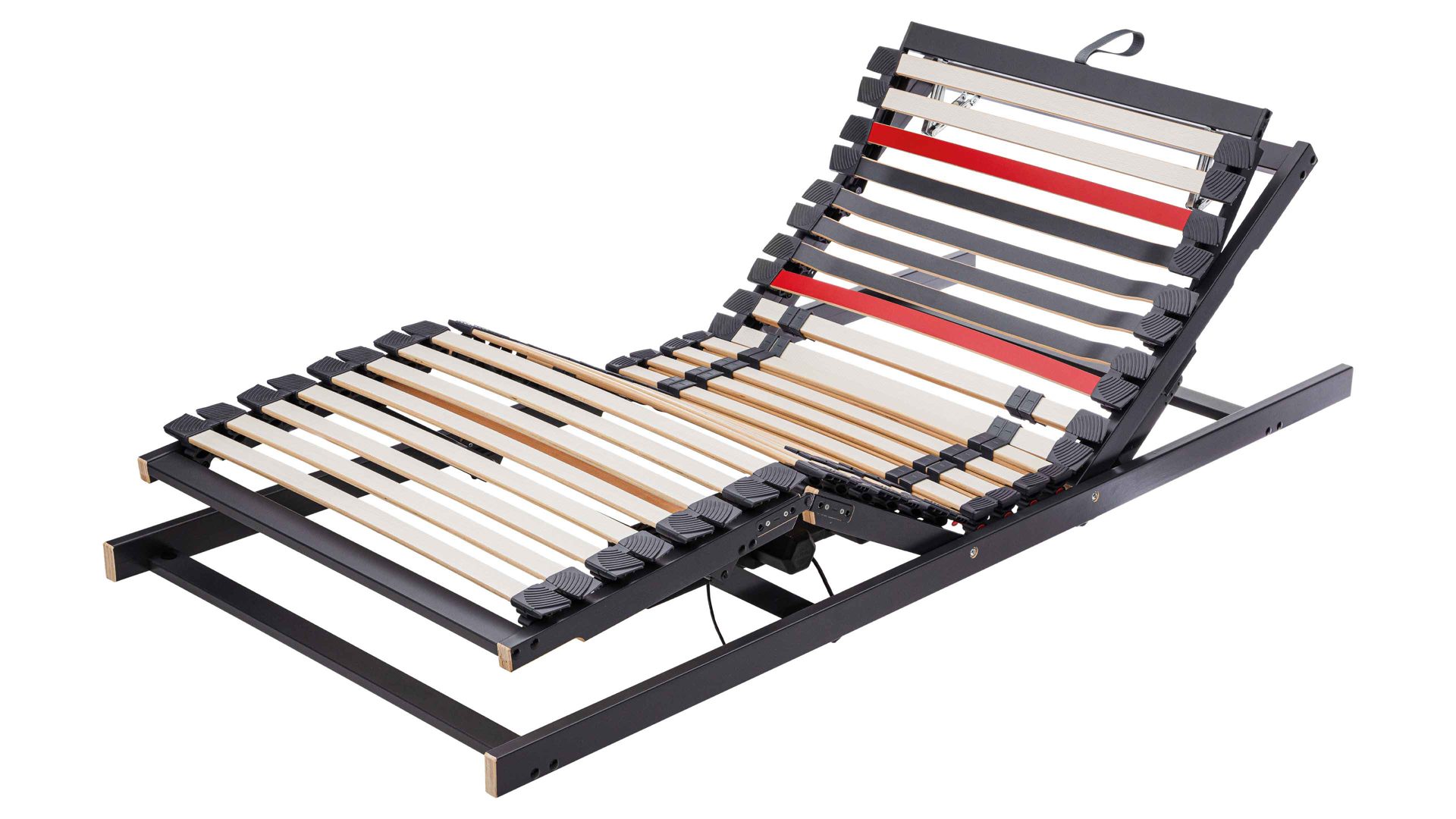 Lattenrost Interliving aus Holz in Anthrazit Interliving Lattenrost Serie1950 mit Funksteuerung Funk & drei Motoren – Liegefläche ca. 80 x 200 cm