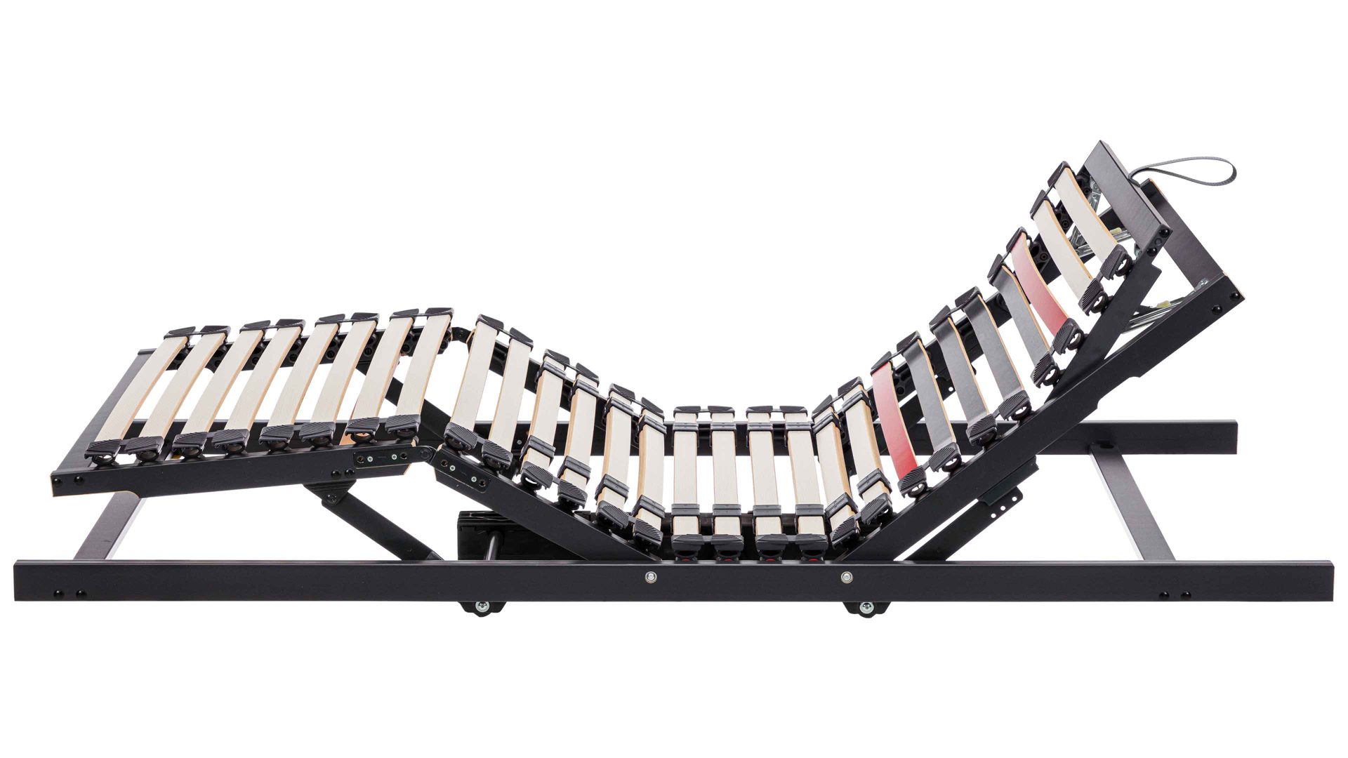 Lattenrost Interliving aus Holz in Anthrazit Interliving Lattenrost Serie1950 mit Funksteuerung Funk & drei Motoren – Liegefläche ca. 90 x 200 cm