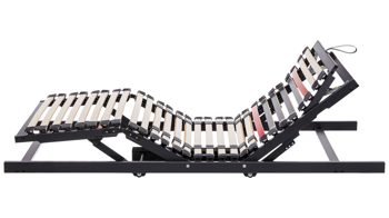 Lattenrost Interliving aus Holz in Anthrazit Interliving Lattenrost Serie 1950 mit zwei Motoren Kabel & zwei Motoren – Liegefläche ca. 140 x 200 cm