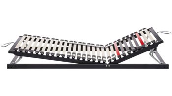 Lattenrost Interliving aus Holz in Anthrazit Interliving Lattenrost Serie 1950 mit manueller Verstellung manuell verstellbar – Liegefläche ca. 90 x 190 cm