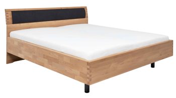 Bettgestell Interliving aus Holz in Holzfarben Interliving Schlafzimmer Serie 1028 – Bettgestell Erle, Carbon & Schwarz – Liegefläche ca. 180 x 200 cm