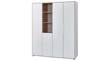 Kleiderschrank Paidi aus Holz in Weiß PAIDI Lieven - Kleiderschrank Kreideweiß & Eiche Montana - drei Türen, Breite ca. 166 cm