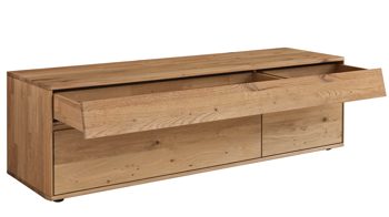 Lowboard Decker aus Holz in Holzfarben Lowboard biancofarbene Wildeiche – Breite ca. 185 cm