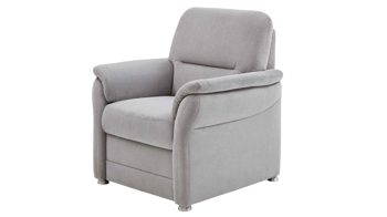 Polstersessel modulmaster aus Stoff in Hellgrau Modulmaster MM-PP1013 - Polstersessel silberfarbene Chenille & Alufüße