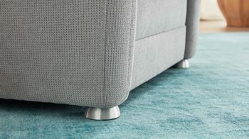 Polstersessel modulmaster aus Stoff in Hellgrau Modulmaster MM-PP1013 - Polstersessel silberfarbene Chenille & Alufüße