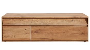 Lowboard Decker aus Holz in Holzfarben Lowboard biancofarbene Wildeiche – Breite ca. 215 cm