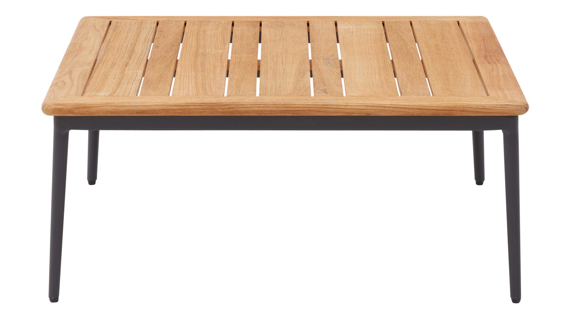 Gartentisch Interliving aus Holz in Holzfarben Interliving Gartenmöbel Serie 7005 – Lounge-Tisch Teakholz & Aluminium - 89 x 89 cm