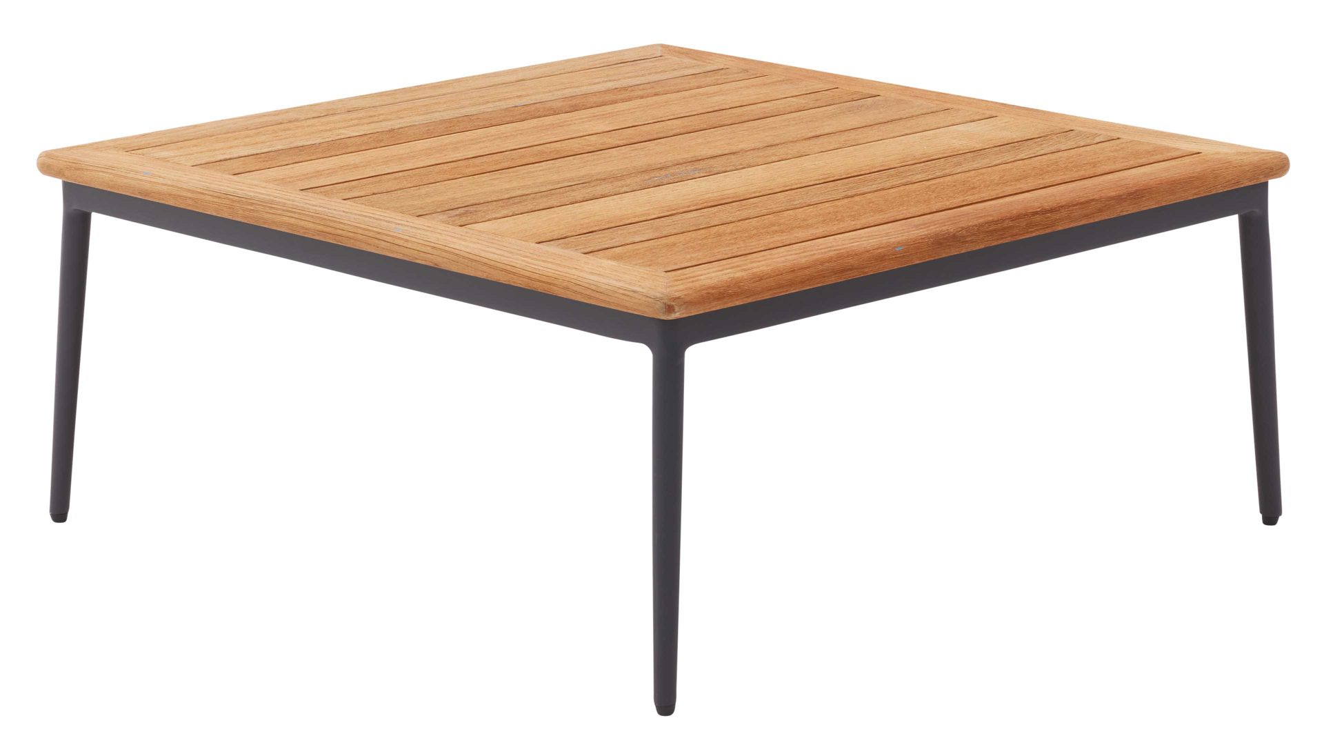 Gartentisch Interliving aus Holz in Holzfarben Interliving Gartenmöbel Serie 7005 – Lounge-Tisch Teakholz & Aluminium - 89 x 89 cm