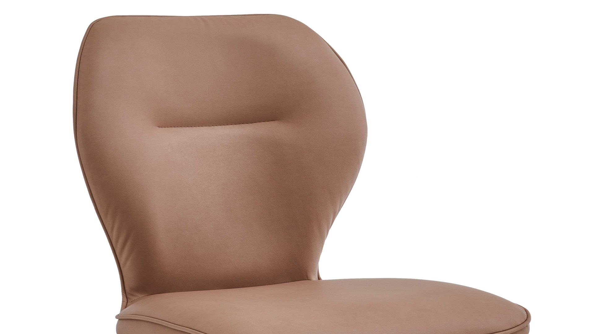 Vierfußstuhl Niehoff sitzmoebel aus Stoff in Hellbraun NIEHOFF SITZMÖBEL Cloudy - Vierfußstuhl mit Drehfunktion taupefarbener Bezug & schwarzes Metallgestell