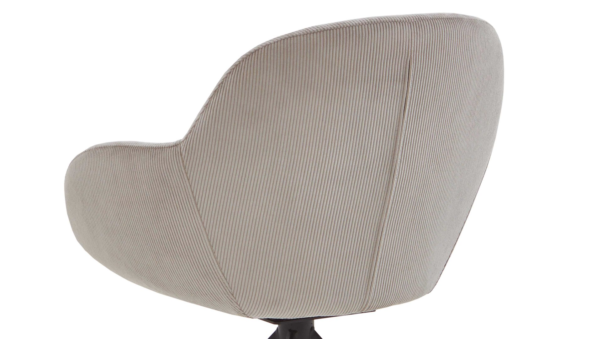 Vierfußstuhl Niehoff sitzmoebel aus Stoff in Grau NIEHOFF SITZMÖBEL Armlehnstuhl Dacapo grauer Bezug & schwarzes Eisengestell