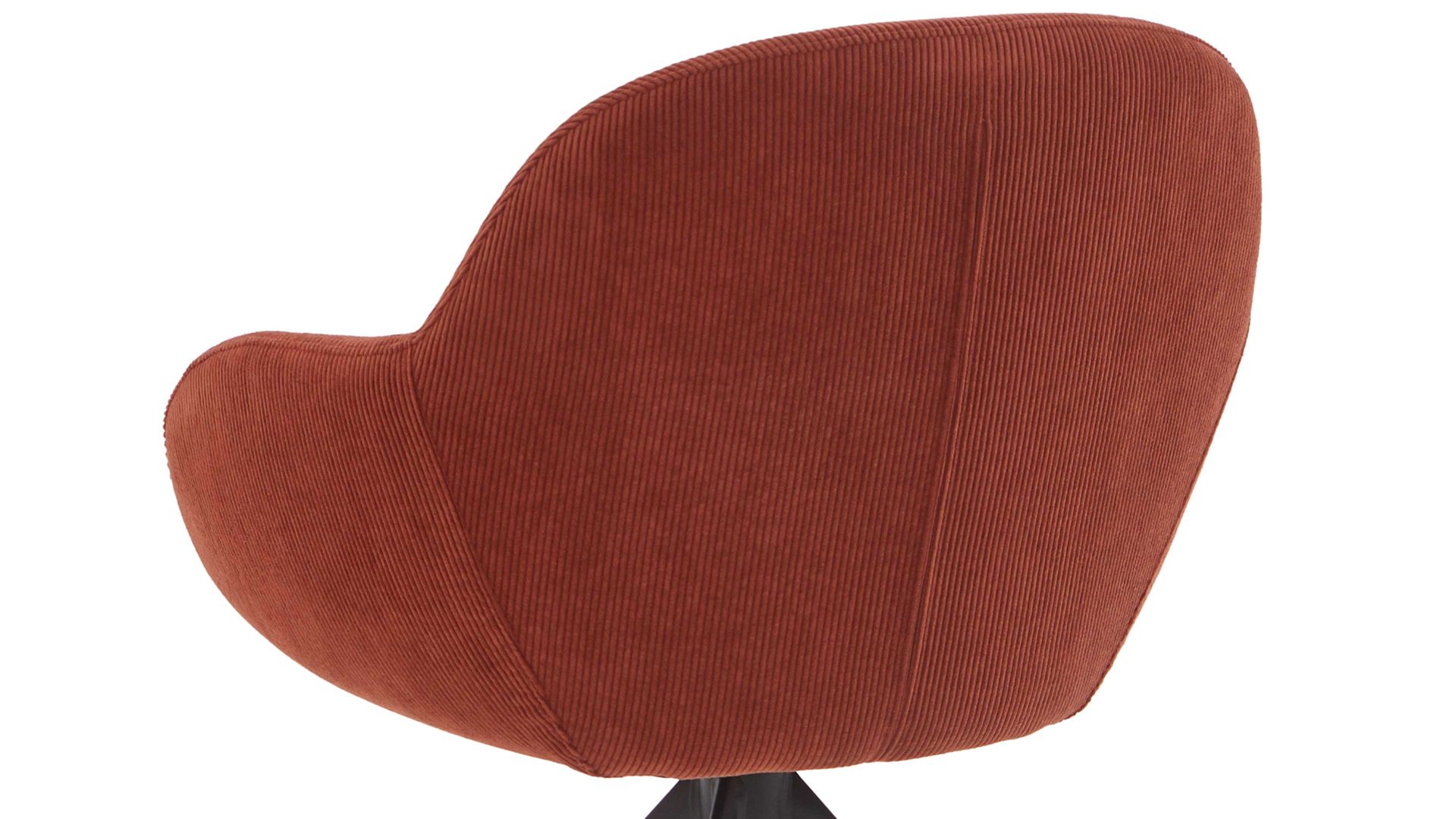 Vierfußstuhl Niehoff sitzmoebel aus Stoff in Rot NIEHOFF SITZMÖBEL Armlehnstuhl Dacapo mit Drehfunkton kupferfarbener Bezug & schwarzes Eisengestell