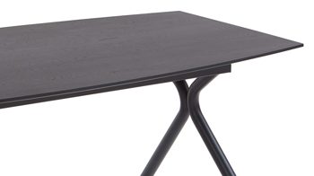 Esstisch Niehoff sitzmoebel aus Holz in Schwarz NIEHOFF SITZMÖBEL Esstisch Dacapo schwarze Platte & matt schwarzes Metallgestell - ca. 200 x 100 cm