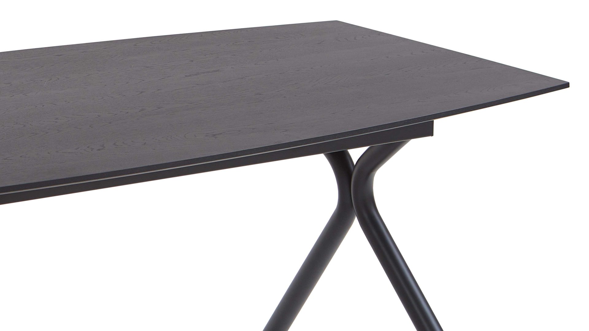 Esstisch Niehoff sitzmoebel aus Holz in Schwarz NIEHOFF SITZMÖBEL Esstisch Dacapo schwarze Platte & matt schwarzes Metallgestell - ca. 200 x 100 cm