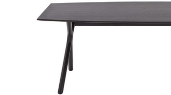 Esstisch Niehoff sitzmoebel aus Holz in Schwarz NIEHOFF SITZMÖBEL Esstisch Dacapo schwarze Platte & matt schwarzes Metallgestell - ca. 220 x 100 cm