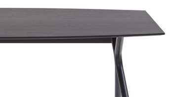Esstisch Niehoff sitzmoebel aus Holz in Schwarz NIEHOFF SITZMÖBEL Esstisch Dacapo schwarze Platte & matt schwarzes Metallgestell - ca. 200 x 100 cm