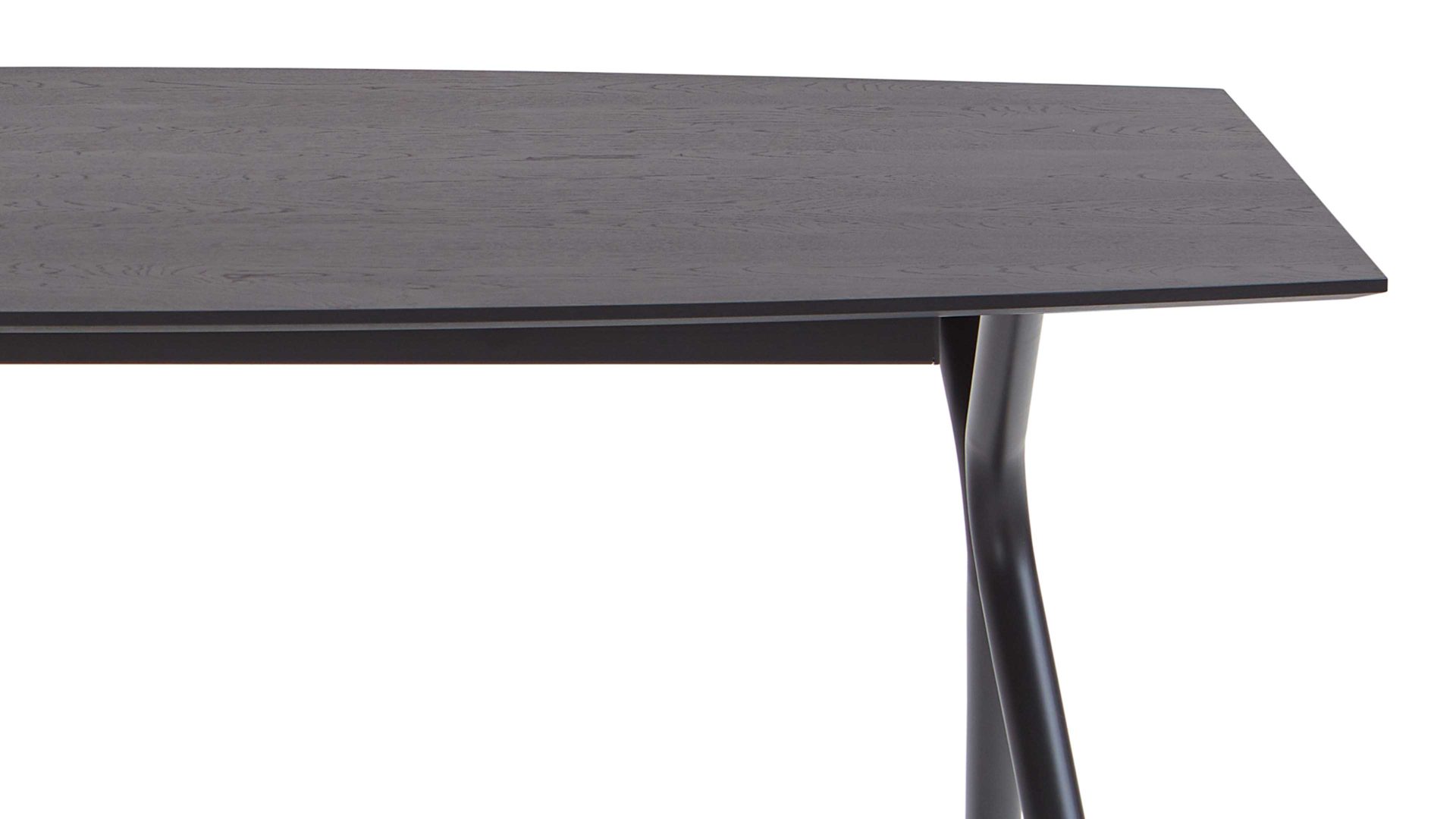 Esstisch Niehoff sitzmoebel aus Holz in Schwarz NIEHOFF SITZMÖBEL Esstisch Dacapo schwarze Platte & matt schwarzes Metallgestell - ca. 220 x 100 cm