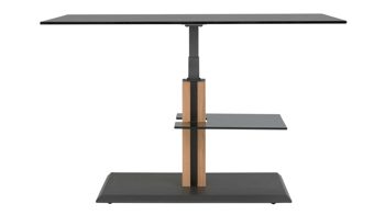 Couchtisch Interliving aus Glas in Dunkelgrau Interliving Couchtisch Serie 6212 - Couchtisch GPA-EBI graues Parsolglas & Wildeiche - ca. 100 x 60 cm