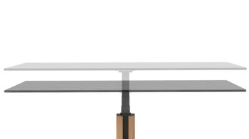 Couchtisch Interliving aus Glas in Dunkelgrau Interliving Couchtisch Serie 6212 - Couchtisch graues Parsolglas & Wildeiche - ca. 100 x 60 cm