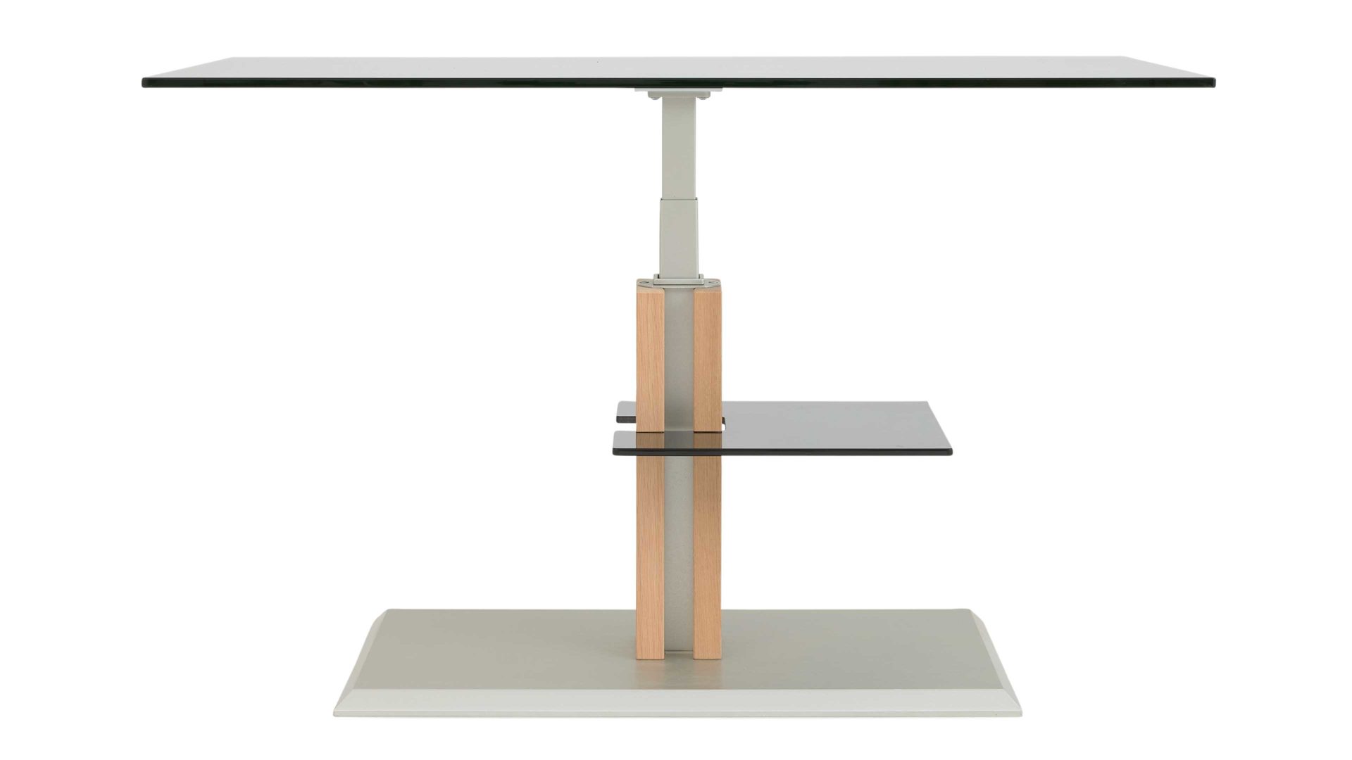 Couchtisch Interliving aus Glas in Transparent Interliving Couchtisch Serie 6212 - Couchtisch GKL-EBI Klarglas & Wildeiche - ca. 100 x 60 cm