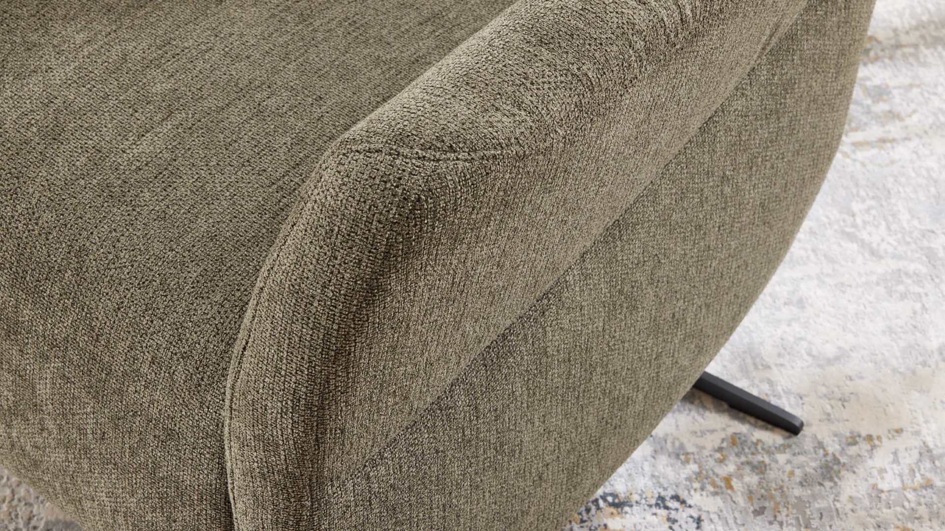 Relaxsessel Interliving aus Stoff in Grün Interliving Sessel Serie 4530 jagdgrüner Stoffbezug Mito 156 & silberfarbener Sternfuß