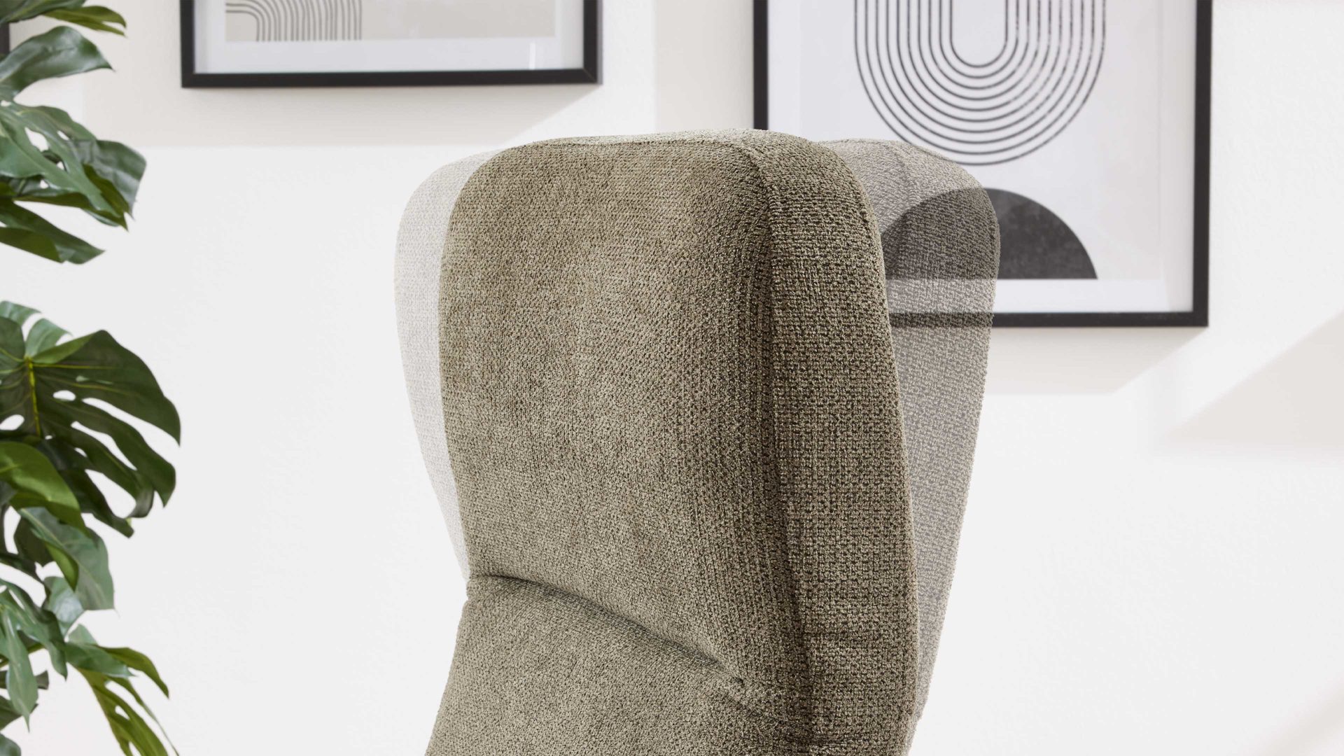 Relaxsessel Interliving aus Stoff in Grün Interliving Sessel Serie 4530 jagdgrüner Stoffbezug Mito 156 & silberfarbener Sternfuß