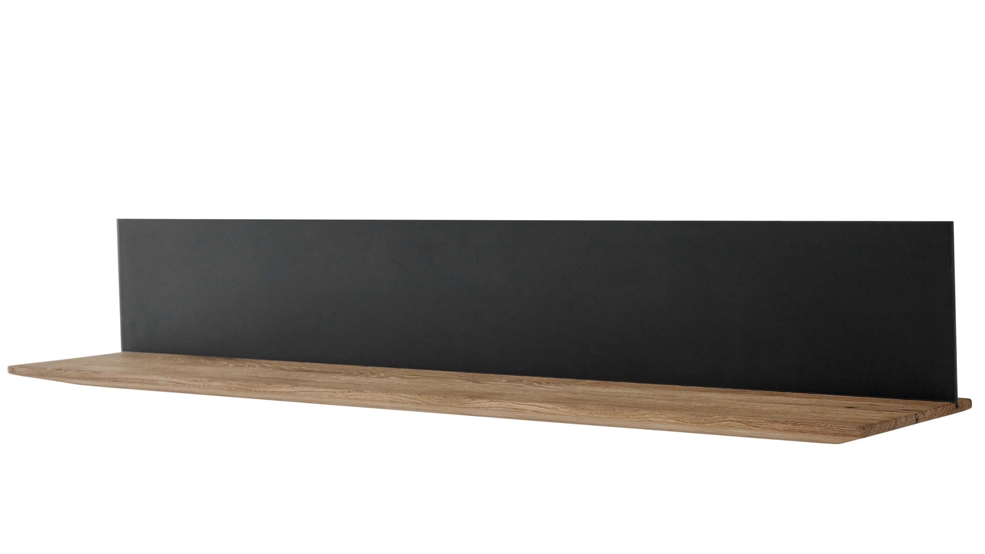 Wohnwand Decker aus Holz in Holzfarben Wohnkombination biancofarbene Asteiche – fünfteilig, Breite ca. 344 cm