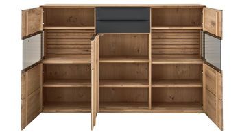 Highboard Decker aus Holz in Holzfarben Highboard biancofarbene Asteiche – Breite ca. 182 cm