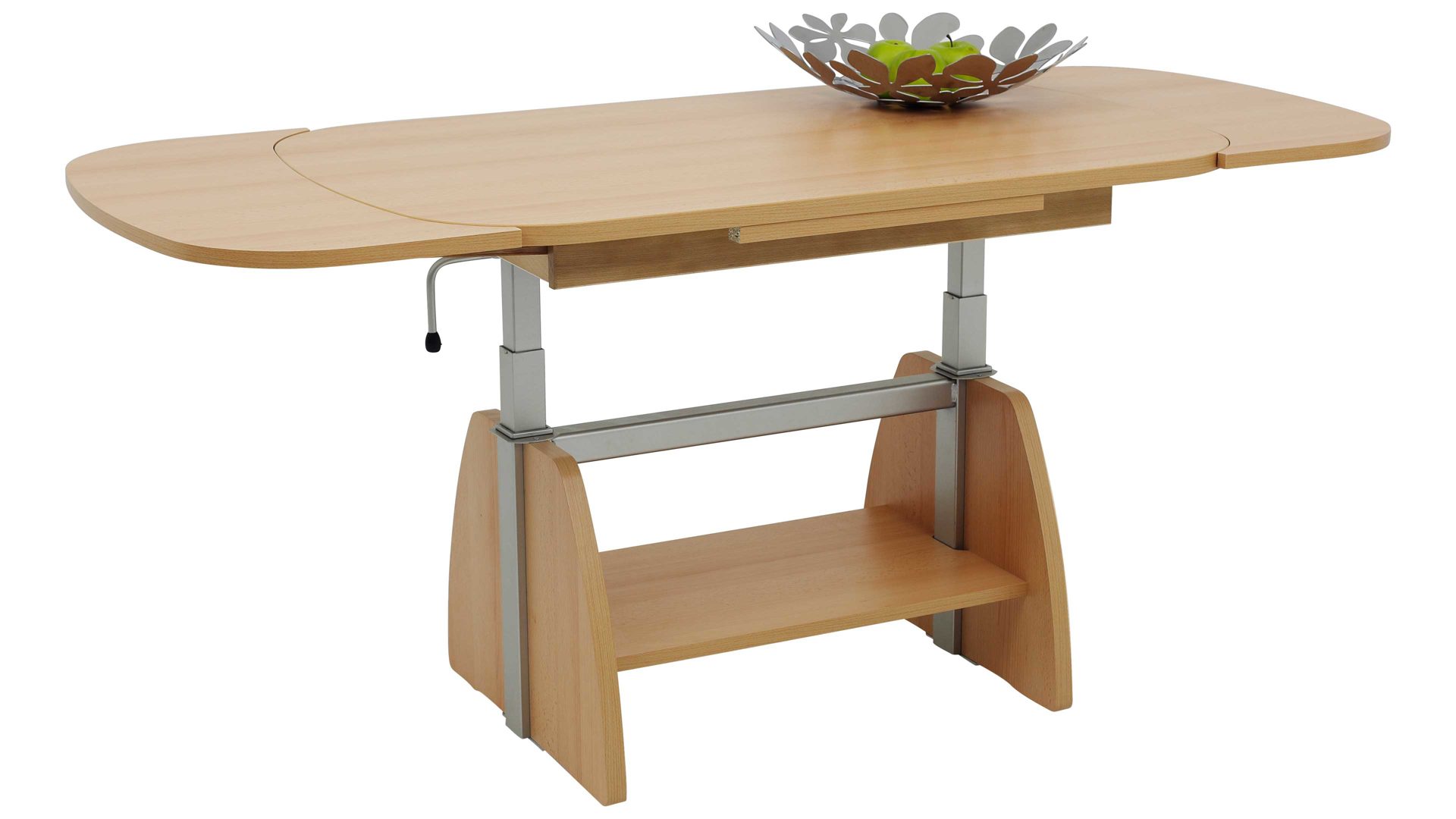 Couchtisch Hela aus Holz in Holzfarben Funktions-Couchtisch Colin Buche  – ca. 107 x 67 cm