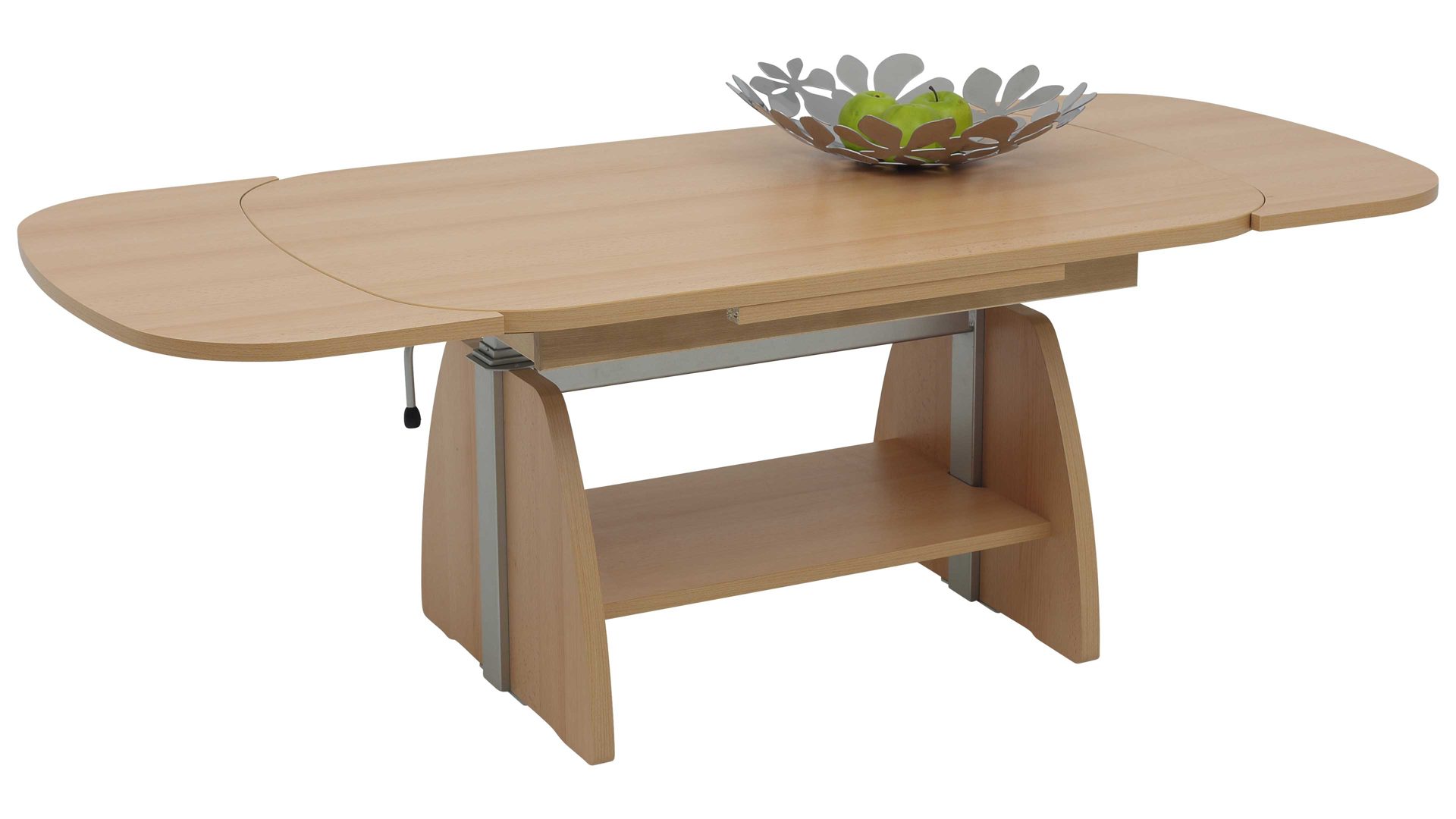 Couchtisch Hela aus Holz in Holzfarben Funktions-Couchtisch Colin Buche  – ca. 107 x 67 cm