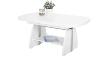 Couchtisch Hela aus Holz in Weiß Funktions-Couchtisch Colin Weiß – ca. 107 x 67 cm