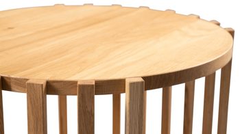 Couchtisch M2 kollektion aus Holz in Holzfarben Couchtisch Mats 1 Wildeiche - Durchmesser ca. 50 cm