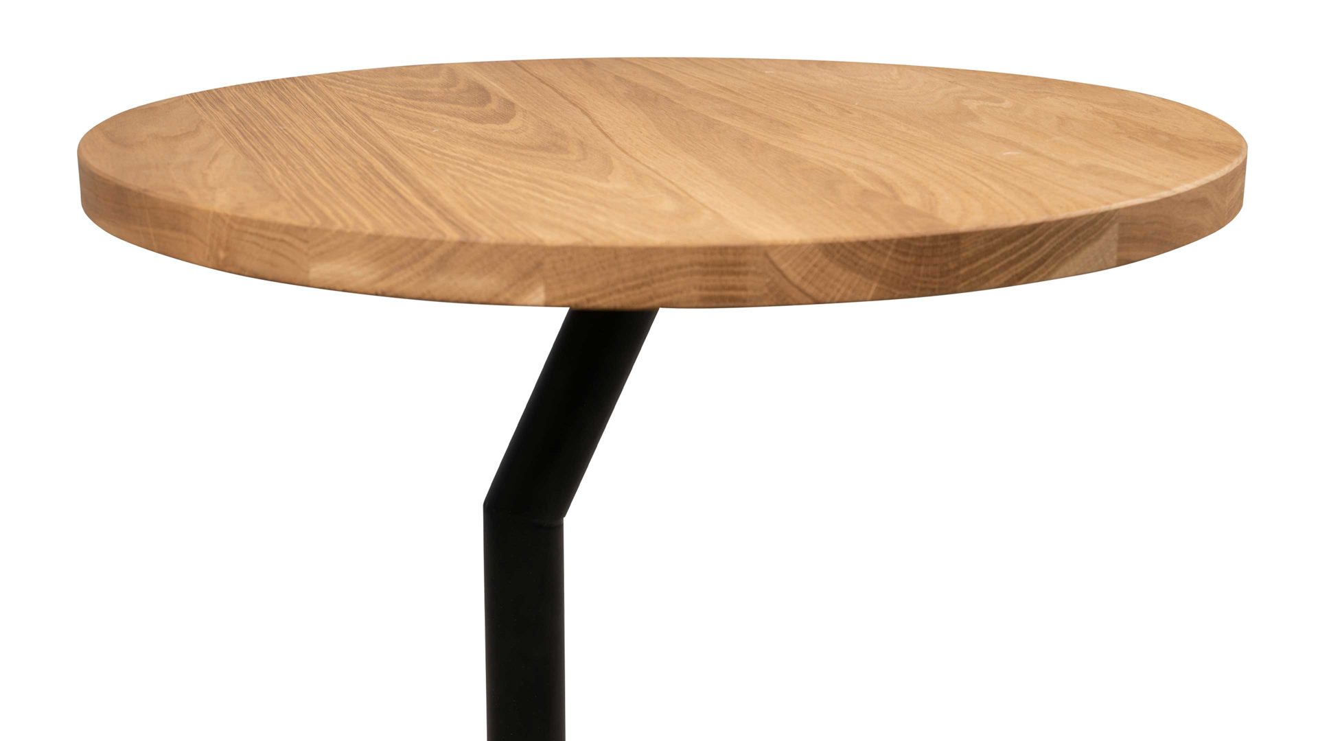Couchtisch M2 kollektion aus Holz in Holzfarben Couchtisch Tim 2 Wildeiche & schwarzes Gestell - Durchmesser ca. 35 cm