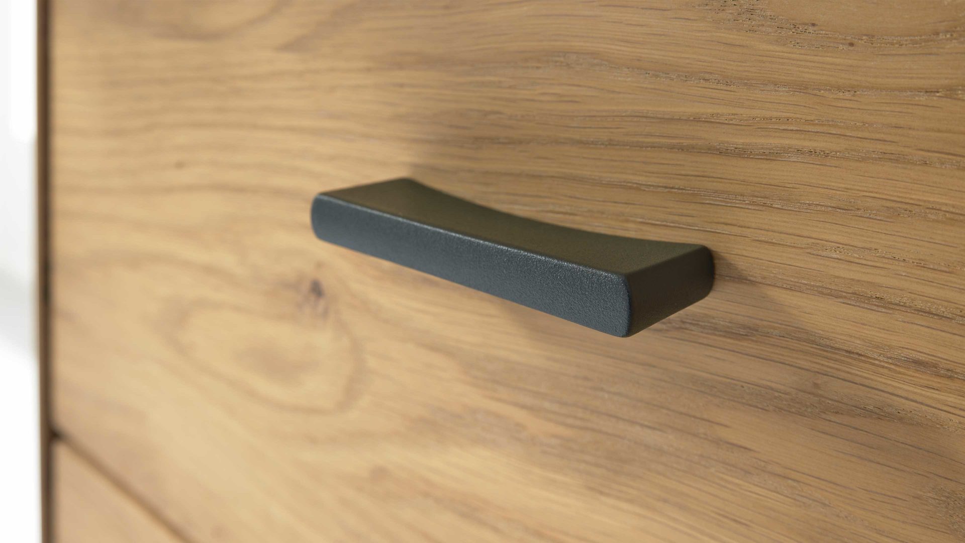 Lowboard Interliving aus Holz in Holzfarben Interliving Wohnzimmer Serie 2110 - Lowboard Alteiche - zwei Türen, zwei Schubladen, Breite ca. 135 cm